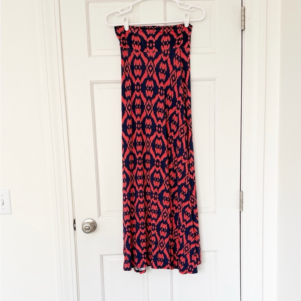 MARKET & SPRUCE maxi skirt size S blue orange Stichfix ikat